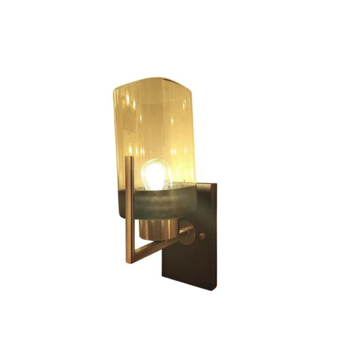 Gold And Brown Iron Wall Light