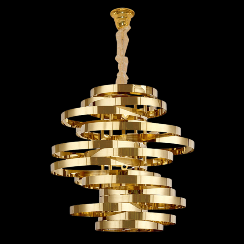 Hemispheres 8-Light Chandelier - Gold